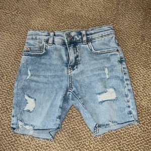 Boys Zara destroyed denim shorts